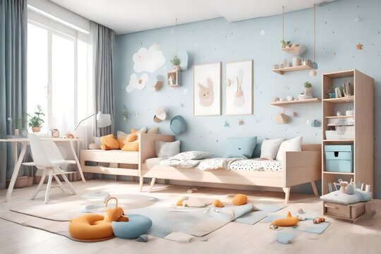 Picture of clean cute children interior
