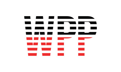 WPP three initial letter iconic line negative space minimal logo design vector template. monogram, abstract, wordmark, business, typography, minimalist, brand, company, flat, modern, unique, simple