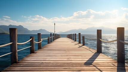 A pier towards the horizon