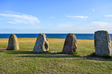 Stone circle Ales stenar in Sweden as one of the largest preserved ship settlements in Scandinavia...