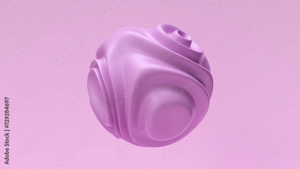 Poster hypnotic cyclic animation of the sphere. endless animation of 3d waves. cyclic smooth motion design.