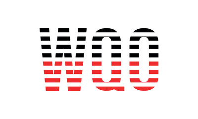 WQO three initial letter iconic line negative space minimal logo design vector template. monogram, abstract, wordmark, business, typography, minimalist, brand, company, flat, modern, unique, simple