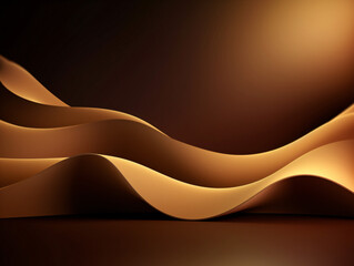 Abstract glow backgound. Gold bronze paperwave