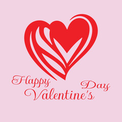 Valentine's day logo design vector template. happy valentine's day logo design. 14 february valentine day.