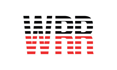 WRR three initial letter iconic line negative space minimal logo design vector template. monogram, abstract, wordmark, business, typography, minimalist, brand, company, flat, modern, unique, simple