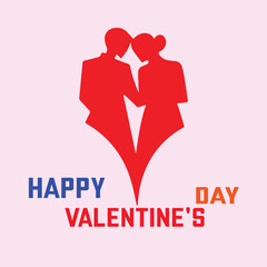 Valentine's day logo design vector template. happy valentine's day logo design. 14 february valentine day.