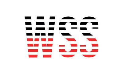 WSS three initial letter iconic line negative space minimal logo design vector template. monogram, abstract, wordmark, business, typography, minimalist, brand, company, flat, modern, unique, simple