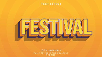 Festival editable text effect	