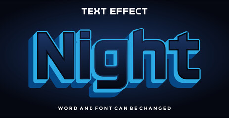 Night editable text effect