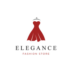 Women's clothing Logo design with hanger, luxury clothes. Logo for business, boutique, fashion shop, model, shopping and beauty.