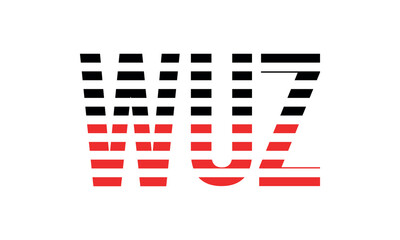 WUZ three initial letter iconic line negative space minimal logo design vector template. monogram, abstract, wordmark, business, typography, minimalist, brand, company, flat, modern, unique, simple