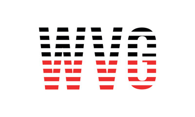 WVG three initial letter iconic line negative space minimal logo design vector template. monogram, abstract, wordmark, business, typography, minimalist, brand, company, flat, modern, unique, simple