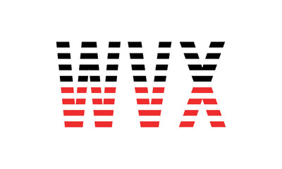 WVX three initial letter iconic line negative space minimal logo design vector template. monogram, abstract, wordmark, business, typography, minimalist, brand, company, flat, modern, unique, simple