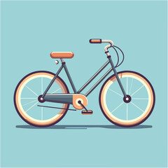 Mountain bicycle vector illustration  ,  vector bicycle on a isolated background , Electric bike  illustration , bicycle illustration .
