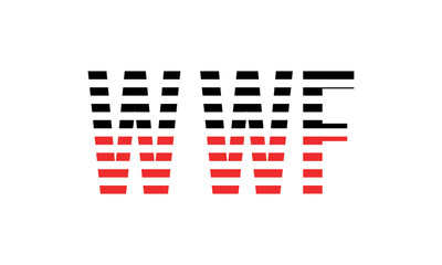 WWF three initial letter iconic line negative space minimal logo design vector template. monogram, abstract, wordmark, business, typography, minimalist, brand, company, flat, modern, unique, simple