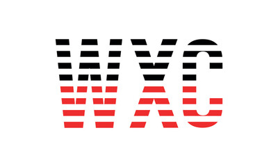 WXC three initial letter iconic line negative space minimal logo design vector template. monogram, abstract, wordmark, business, typography, minimalist, brand, company, flat, modern, unique, simple