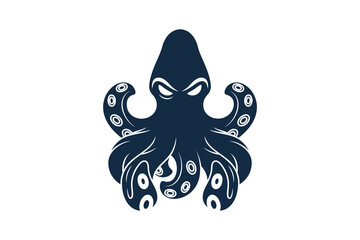 Octopus logo design simple concept Premium Vector