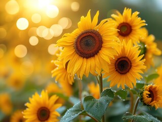 sunflower closeup floral background