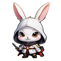 Rabbit on transparent background in steampunk style