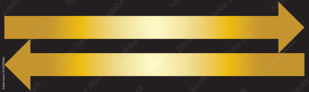 Poster left and right arrow, pointer, cursor in opposite direction. intersection, navigation, forward-backw