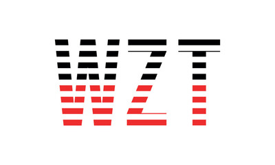 Fototapeta premium WZT three initial letter iconic line negative space minimal logo design vector template. monogram, abstract, wordmark, business, typography, minimalist, brand, company, flat, modern, unique, simple