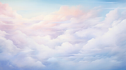 Obraz na płótnie Canvas high narrow watercolor cumulus