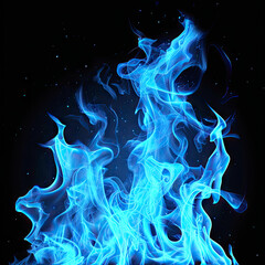 Blue flame fire overlay