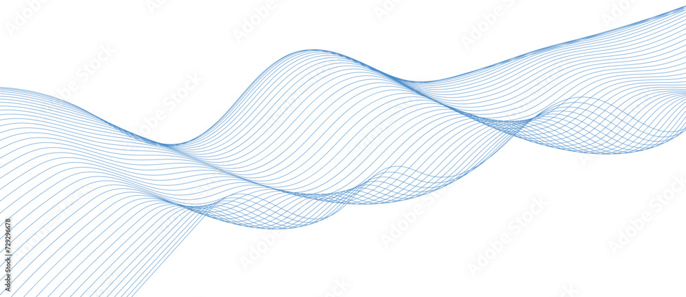 Poster abstract blue wave background. blue minimal round lines abstract background. thin line wavy abstract