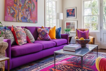 Reach the zenith of joyful design with dopamine-inspired decor that combines alluring patterns, vibrant colors, and enticing textures to create a space at the peak of happiness