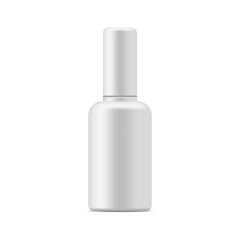 Cosmetic bottle. Empty white container. Vector 3d tube.