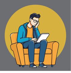 vector of stressed people