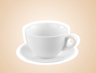 Vintage white ceramic tea cup