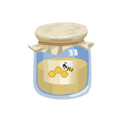 Jar of honey. Vector picture.