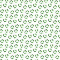 Flat Green Arrows Recycle pattern, World Earth Day, Environment day, Ecology seamless concept