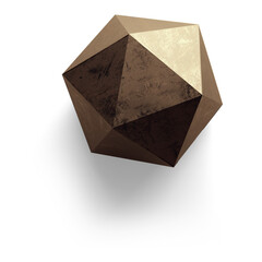 Realistic hexagonal diamond isolated on transparent background.fit element for scenes project.