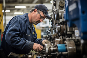 A portrait of a focused Instrumentation Technician amidst a sea of machinery, showcasing the complexity of his work