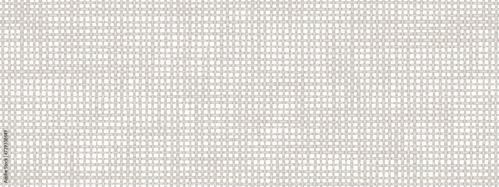 Wall mural abstract linen burlap seamless pattern with uneven interlocking texture. top view of cotton canvas f