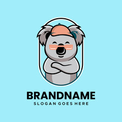 koala character cartoon logo