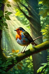 the Amazing colors of bird of paradise. Generative AI