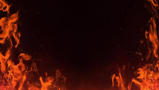 looped fire burning background