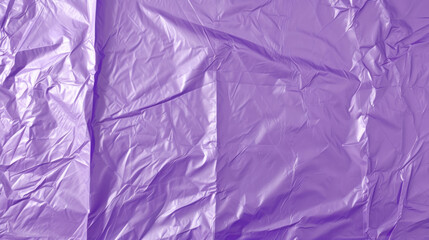 Lilac plastic wrinkled bag texture and background.