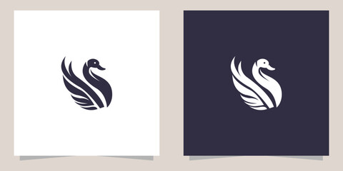 duck logo design vector