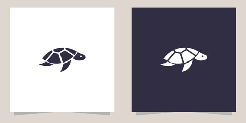 turtle logo design vector