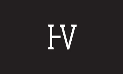 HV, VH , V , H , Abstract Letters Logo Monogram