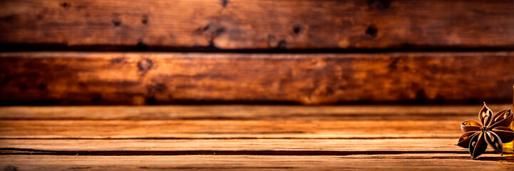 Anise essential oil in a bottle. Selective focus.