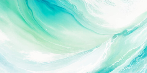 abstract soft blue and green abstract water color ocean wave texture background. Banner Graphic Resource as background for ocean wave and water wave abstract graphics	