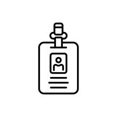 ID card outline icons, minimalist vector illustration ,simple transparent graphic element .Isolated on white background