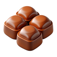 Obraz premium Four sweet delicius chocolate isolated, day easter