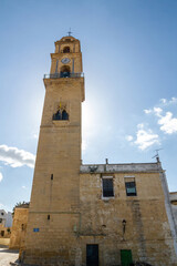 Bell tower of the Cathedral of San Salvador in Jerez de la Frontera, Andalusia, Spain