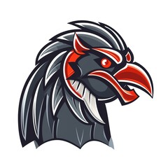 Feathered mascot logo, symbol of freedom and grace
